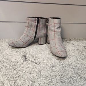 Kelly & Katie Gray and Red Ankle Boots